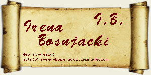 Irena Bošnjački vizit kartica